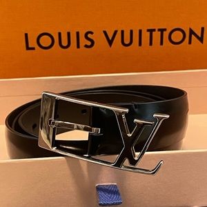 Men’s LOUIS VUITTON Ceinture LV Pin Buckle Leather Belt